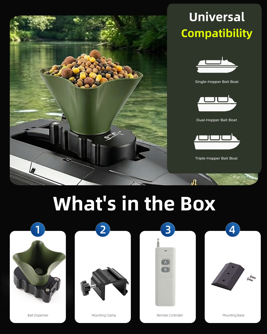 Carp Fishing Tackle - 360° Rotating Bait Dispenser & Bait