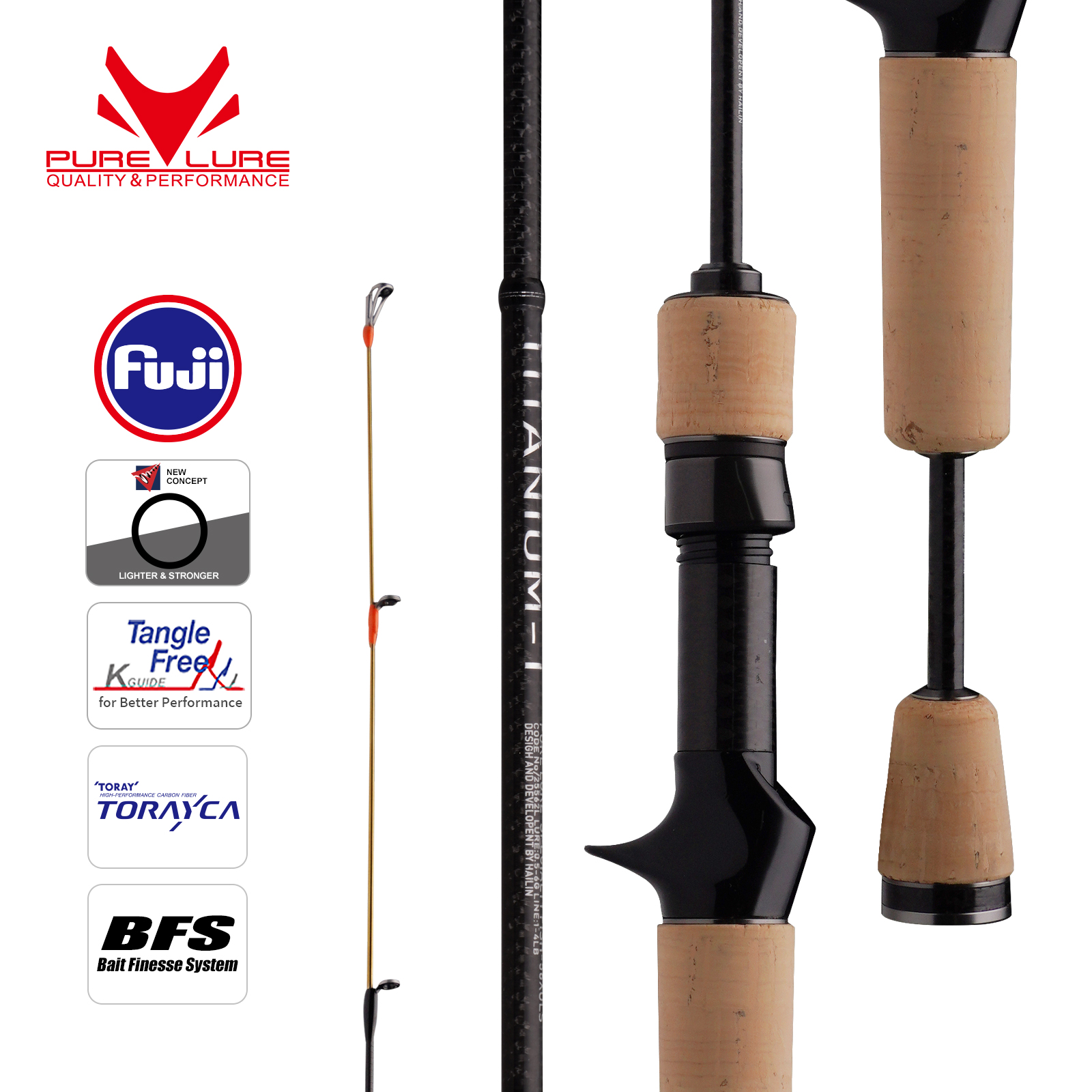 Fishing Equipment Guide - PURELURE TITANIUM-T XUL BFS Rod 0.5-6g