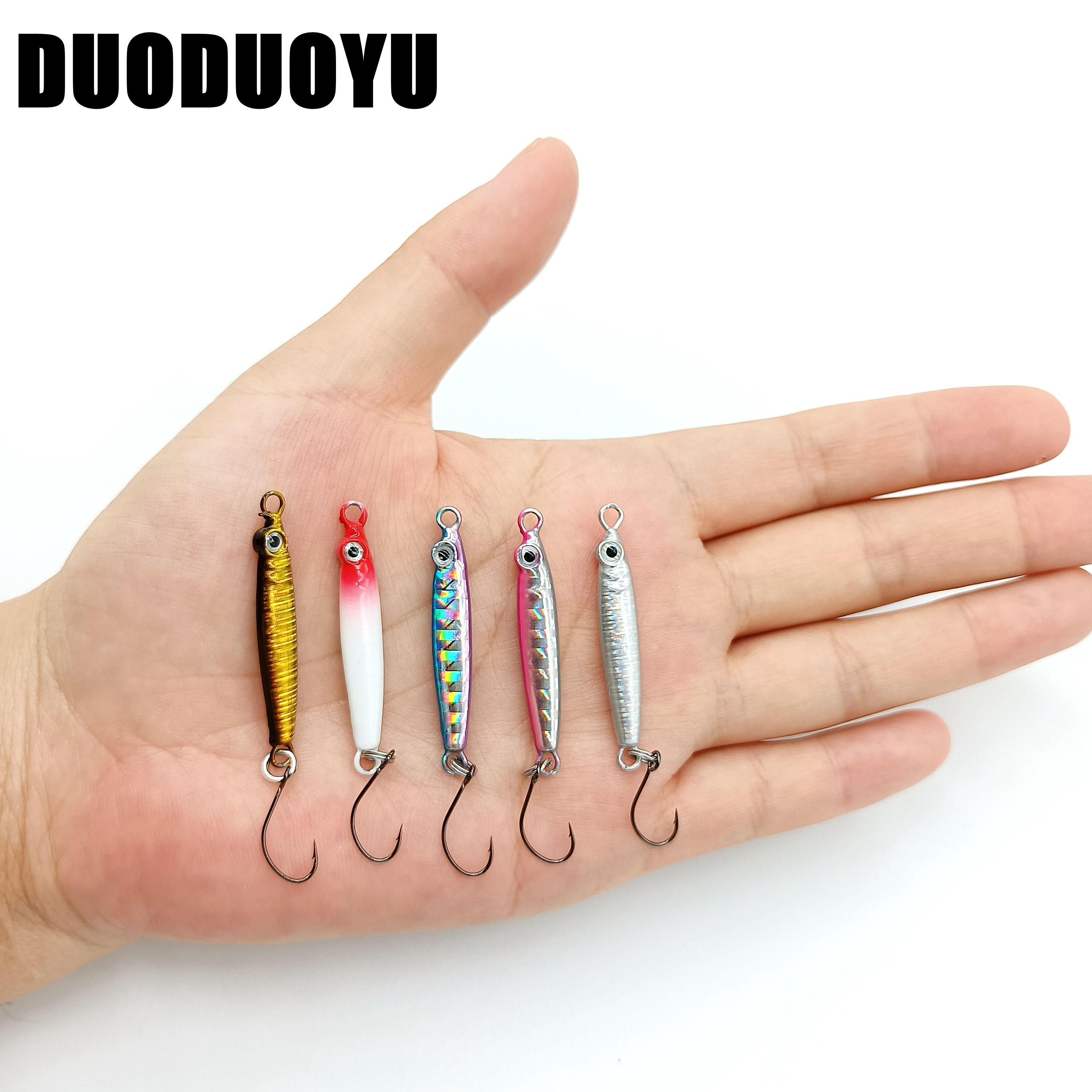 Fishing Equipment For Trout - DUODUOYU 5PCS Mini Metal Jig Fishing