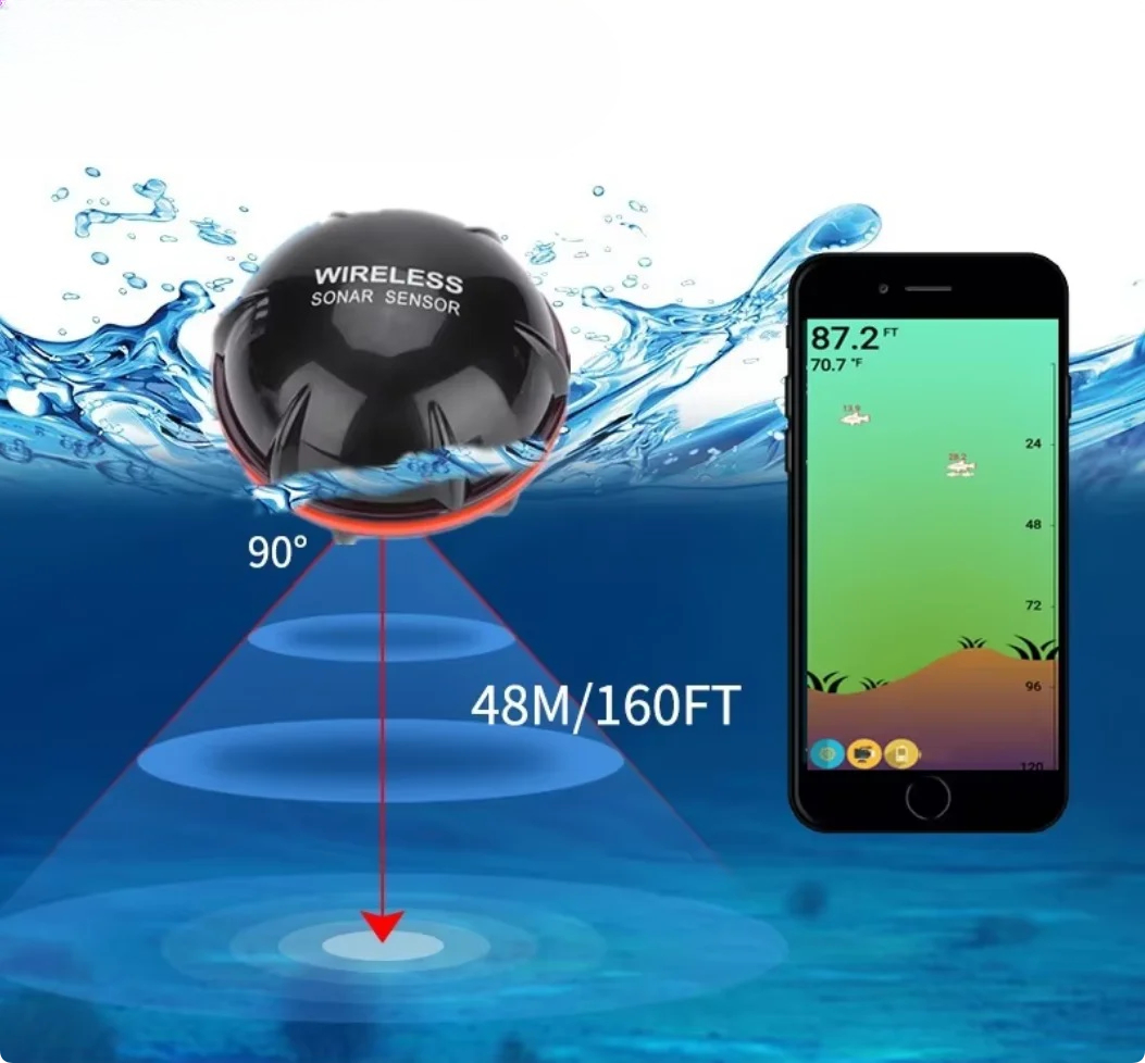 Fishing Equipment In English - Smart Sonar Fish Finder Wireless Bluetooth