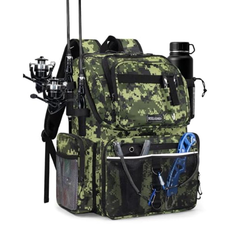 Fishing Equipment - Fishing Backpack with Rod Holders, 43L