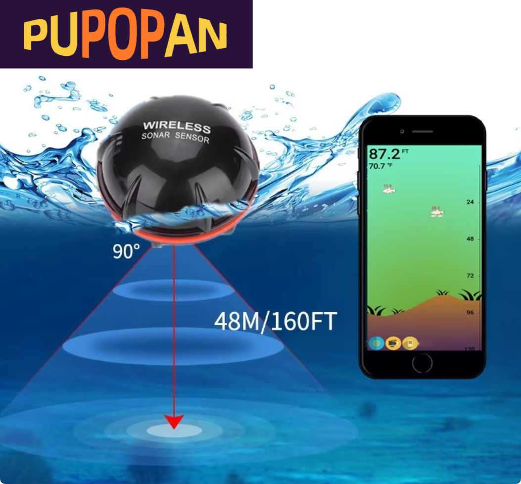 Smart Sonar Fish Finder Wirele - Fishing Equipment In English avis et prix