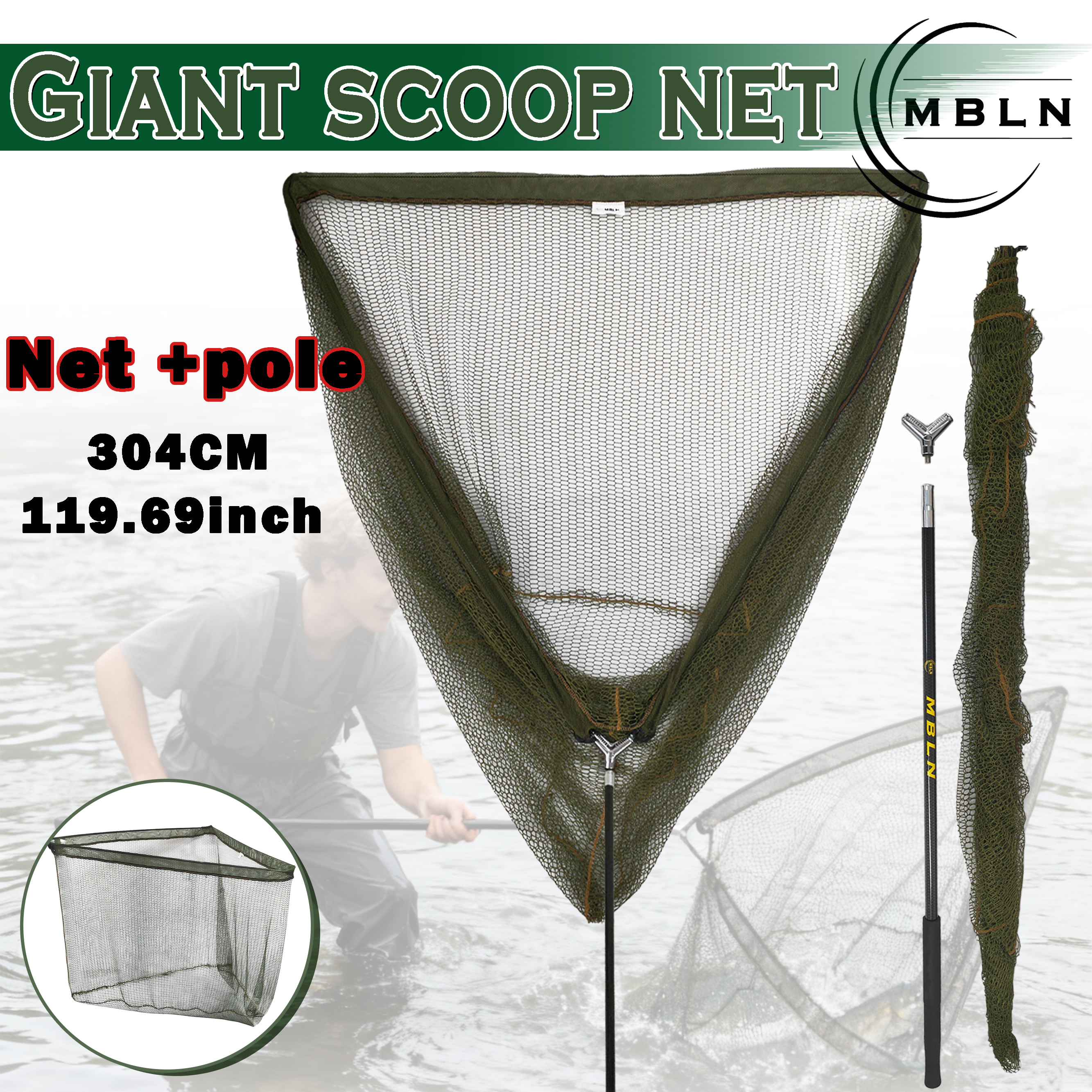 MBLN 304cm large European carp - Fishing Equipment Ebay avis et prix