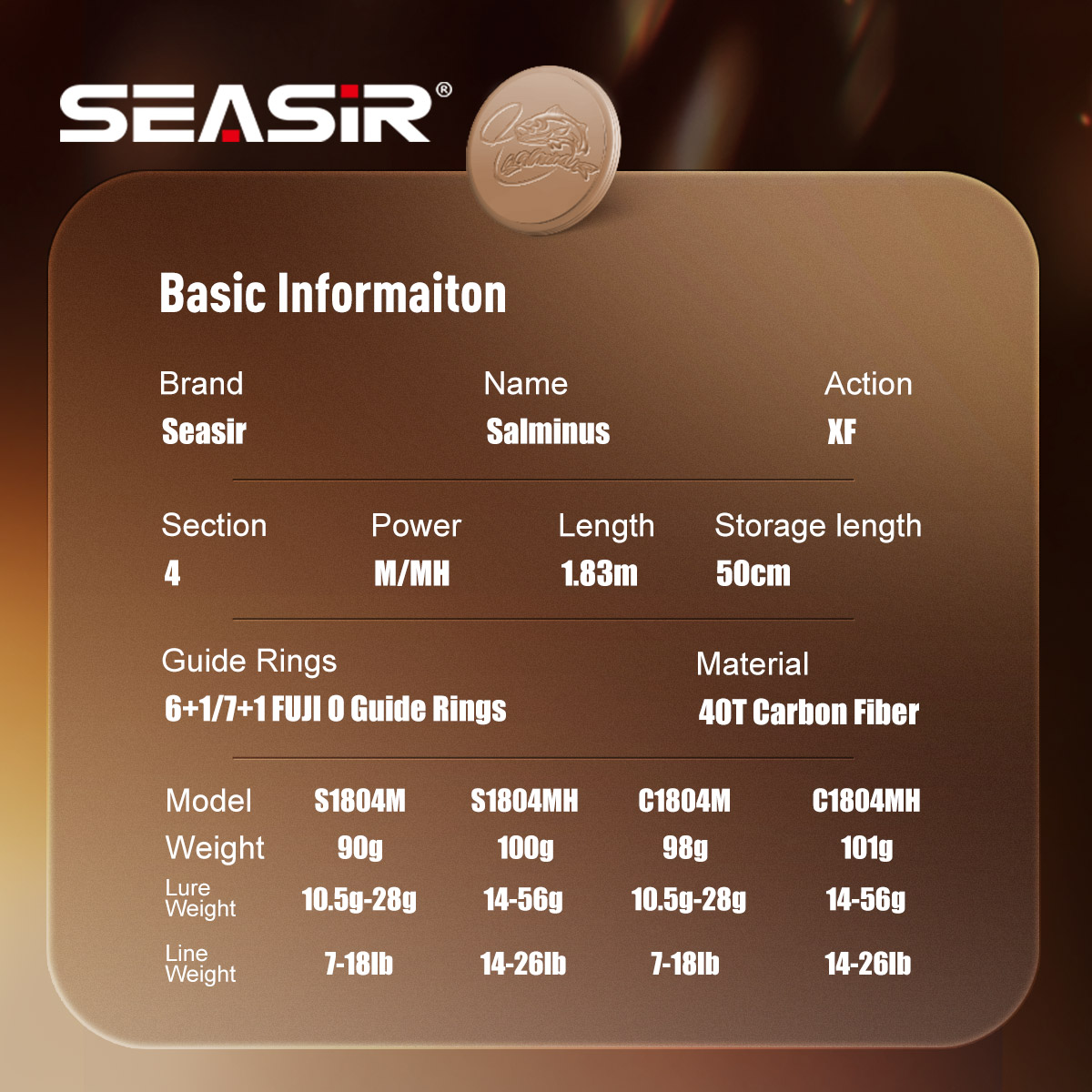 Seasir Salminus XF M/MH Spinin - Fishing Equipment Guide avis et prix