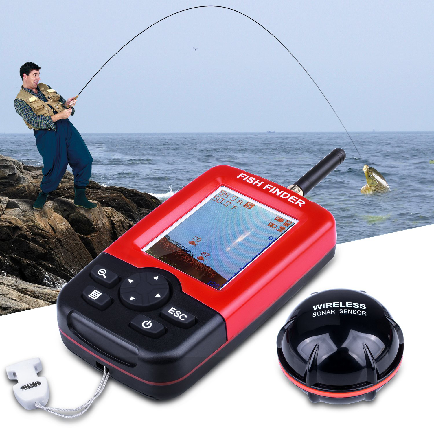 100M Portable Sonar Fish Finde - Fishing Equipment In English avis et prix