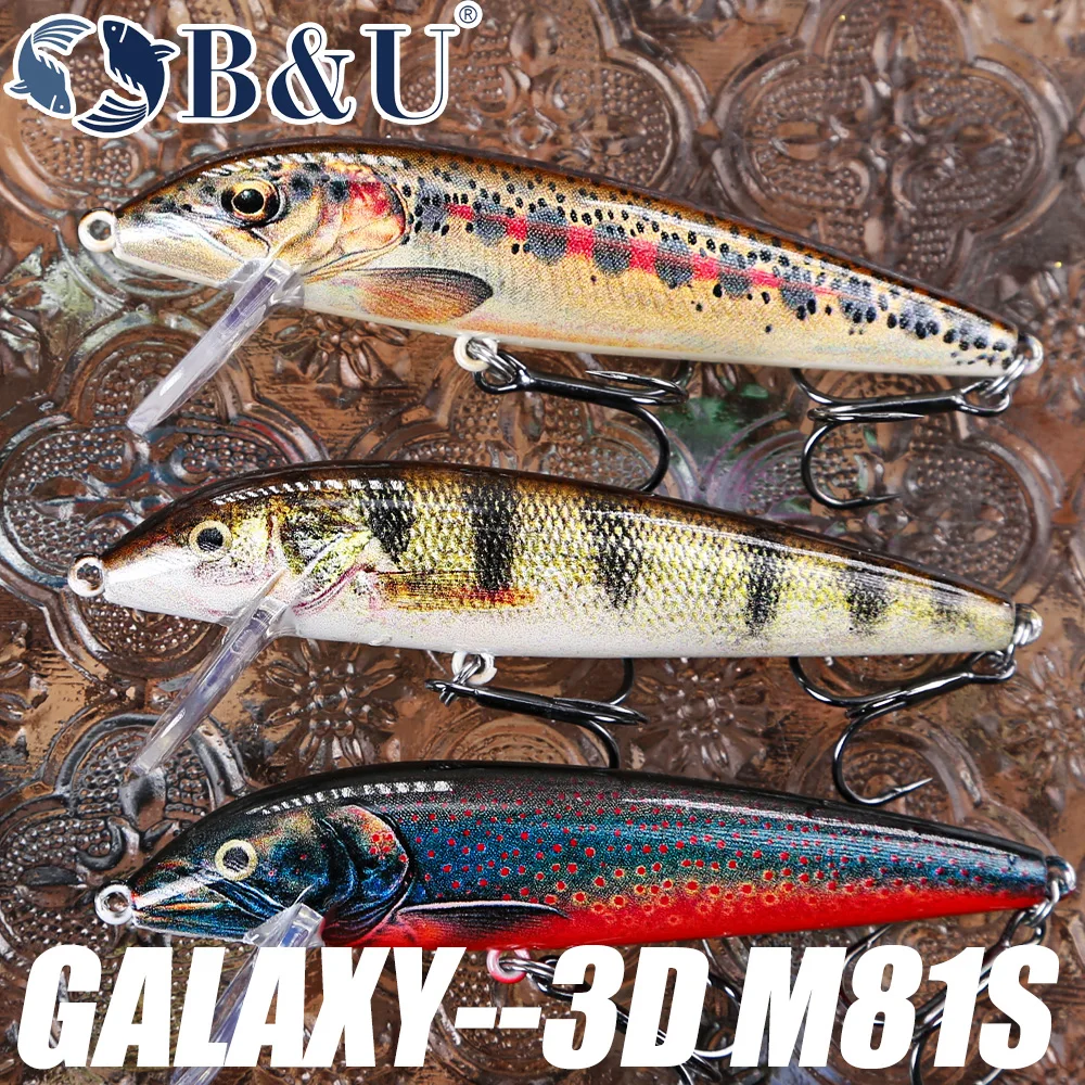 B&U 80mm Sinking Minnow Wobbli - Fishing Equipment For Trout avis et prix